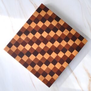 end grain cutting board by Kinship Crafts