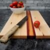 cutting board by kinship crafts: maple, purple heart, tiger wood